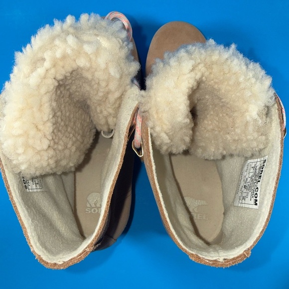 Sorel Women Joan of Arctic Wedge III Boot Lace Cozy Brown Waterproof - Picture 6 of 9